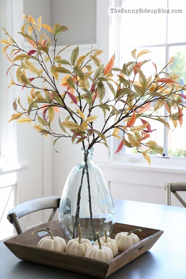 21. Minimalist Fall Table Centerpieces #rusticfall #decorhomeideas