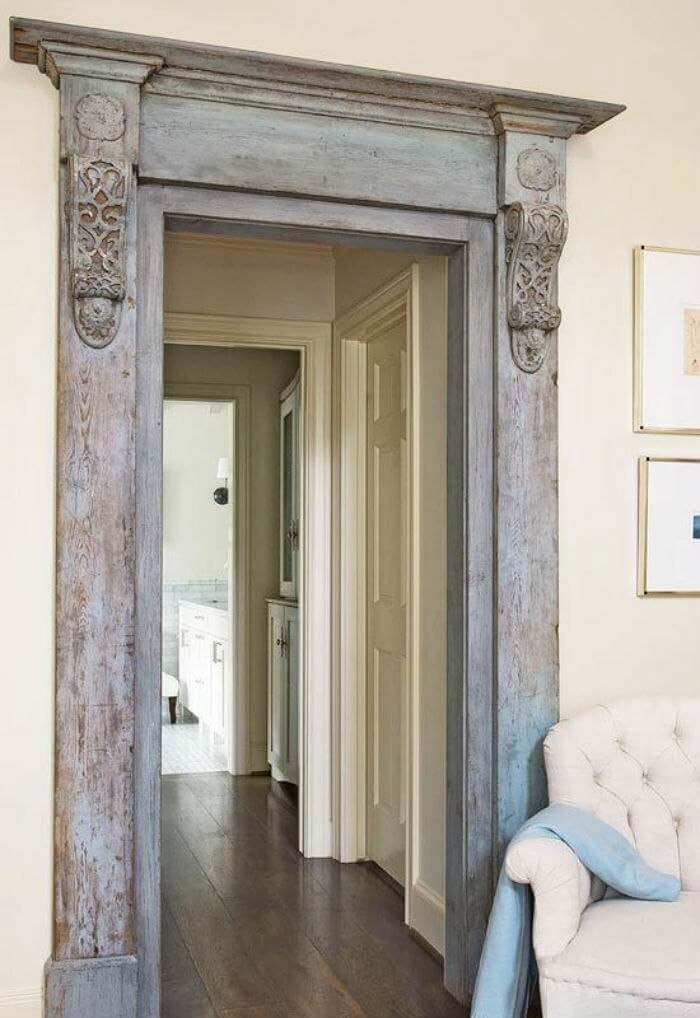 Ornate Victorian Mill Work Door Frame #repurpose #olddoors #decorhomeideas