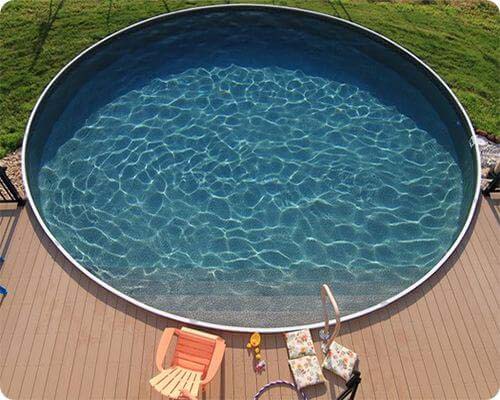 7. Above-Ground Pool with Composite Deck #abovegroundpoolwithdeck #decorhomeideas