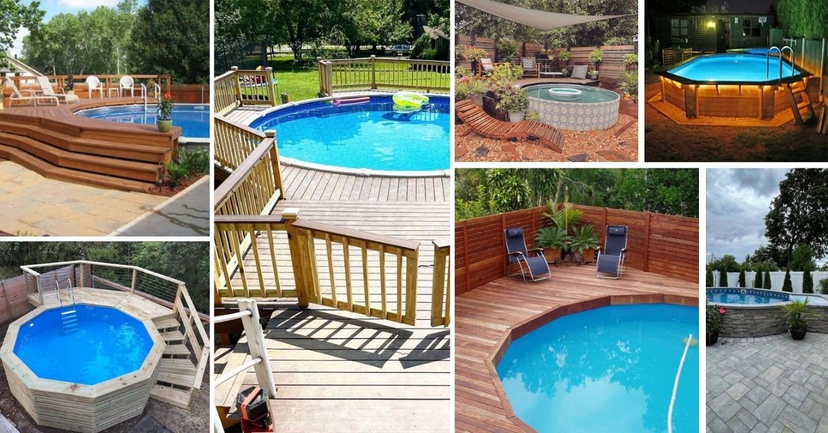 45 Best Above Ground Pools With Deck, Backyard Deck Ideas With Above Ground Pool