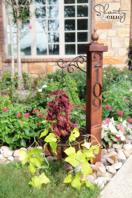 Address Number Post Planter #cheap #landscaping #decorhomeideas