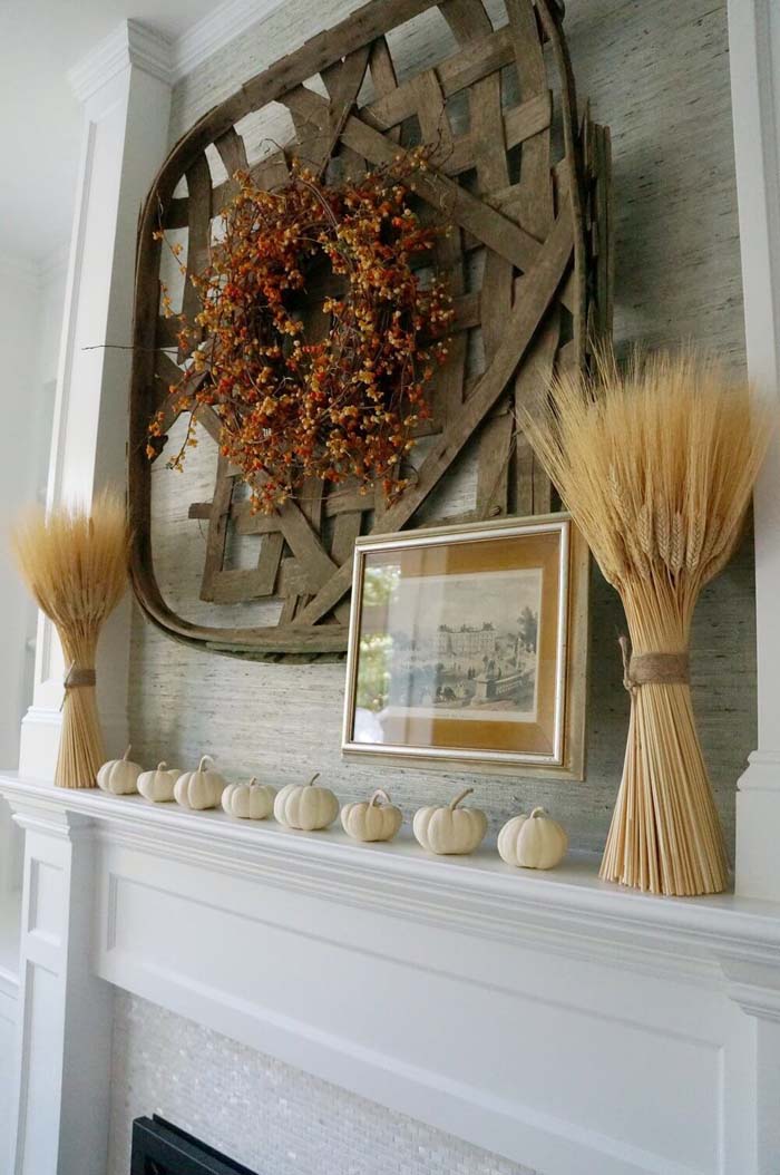 2. Amber Waves of Grain Fall Display #thanksgiving #decor #decorhomeideas