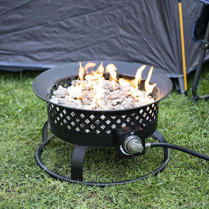 2. Aurora Steel Gas Fire Pit #metalfirepit #decorhomeideas