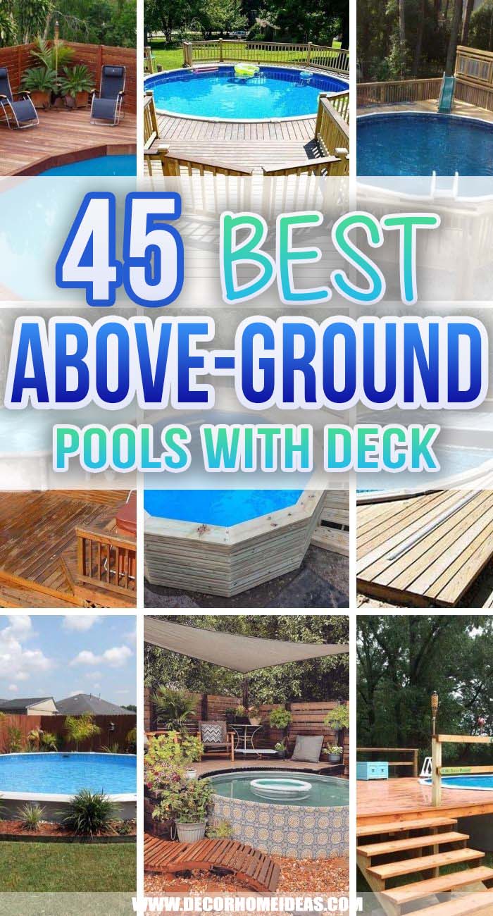 Best Above Ground Pools With Deck. Above-ground swimming pools are a popular, less-expensive alternative to in-ground pools. Get the best ideas on above-ground pools with deck with this top selection. #decorhomeideas