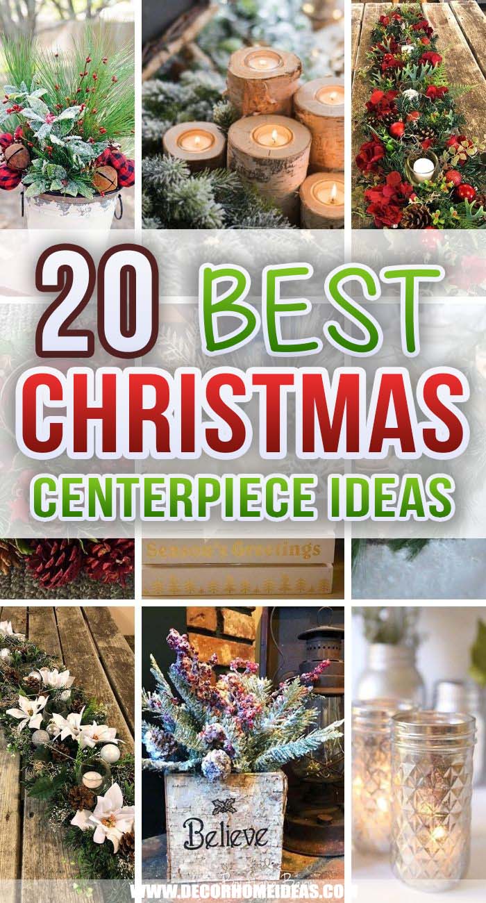 Best Christmas Centerpiece Ideas. This year, gather together around a well-decorated Christmas table with a centerpiece that captures the beauty of the holiday season. #decorhomeideas