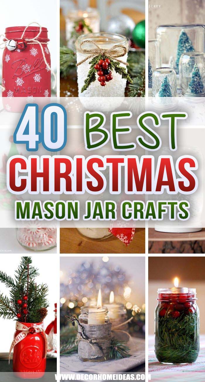 Best Christmas Mason Jar Ideas. What's more fun and easy than making your own Christmas jars? You can really impress your friends with these creative ideas. #decorhomeideas