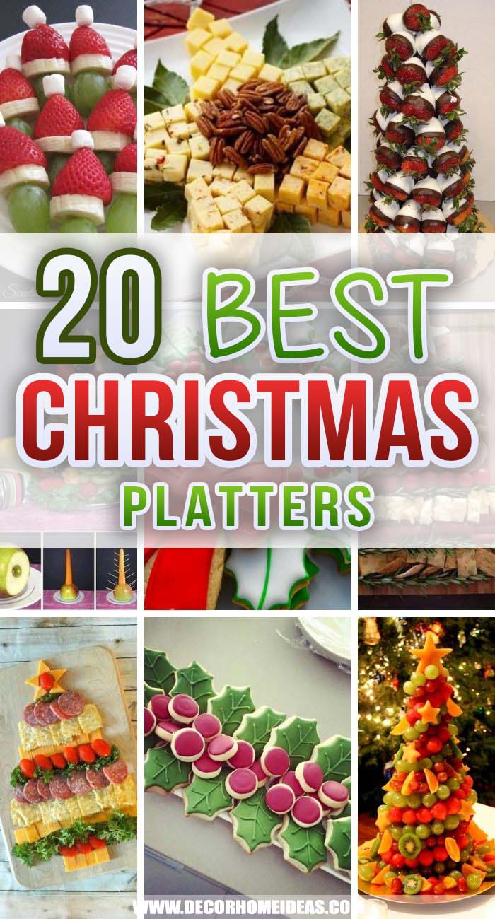 Best Christmas Platters. These Christmas appetizers are perfect for kicking off Christmas dinner or a festive holiday party. From dips to tarts, these will keep the hunger at bay. #decorhomeideas