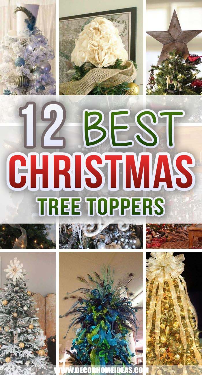 Best Christmas Toppers. Although Christmas trees are usually topped with either a star or an angel, that does not mean you can’t break the rules. There are unique Christmas tree toppers that are awesome. #decorhomeideas