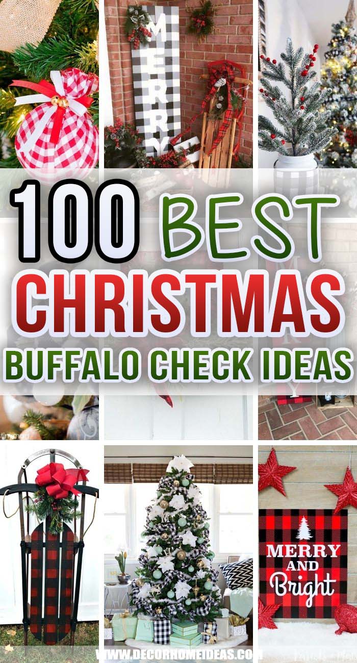 Best DIY Buffalo Check Christmas Ideas. Create an original and cozy atmosphere for the holidays with the best DIY Buffalo Check Christmas decor ideas that we have selected just for you. #decorhomeideas