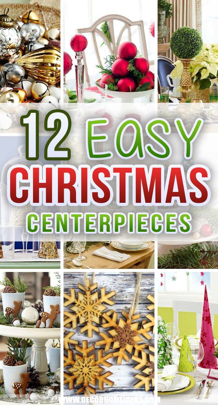 Best Easy Christmas Centerpieces. Need Christmas centerpiece ideas? Here's where you'll find all the inspiration you need for your prettiest, most festive holiday table yet. Top your Christmas table with a quick, easy and festive holiday centerpiece. #decorhomeideas