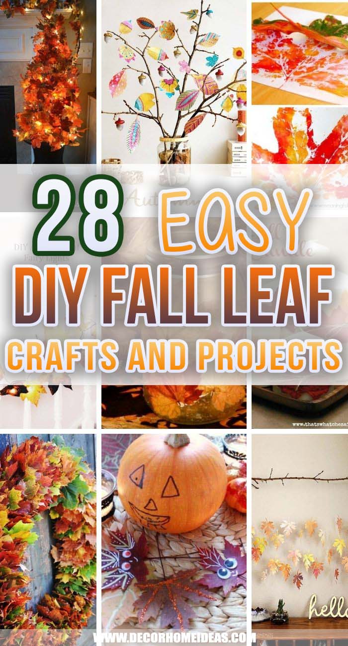 Best Fall Leaf Crafts. Make some DIY fall leaf crafts with your kids to feel the warmth of the autumn and inspire them to be creative. #decorhomeideas