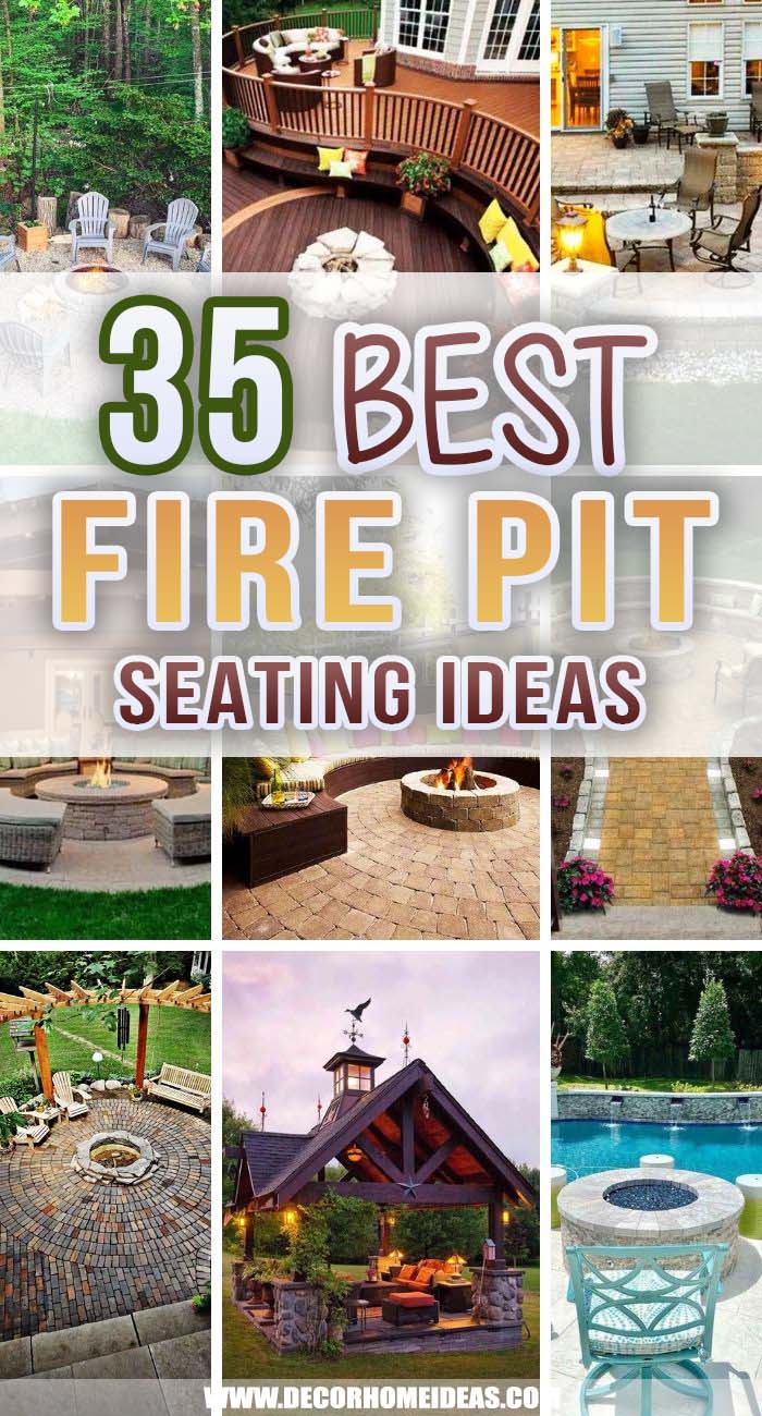 Best Fire Pit Seating Ideas. A cozy fire pit needs proper seating to make it perfect. Create a relaxing outdoor oasis with help from these creative outdoor fire pit seating ideas. #decorhomeideas