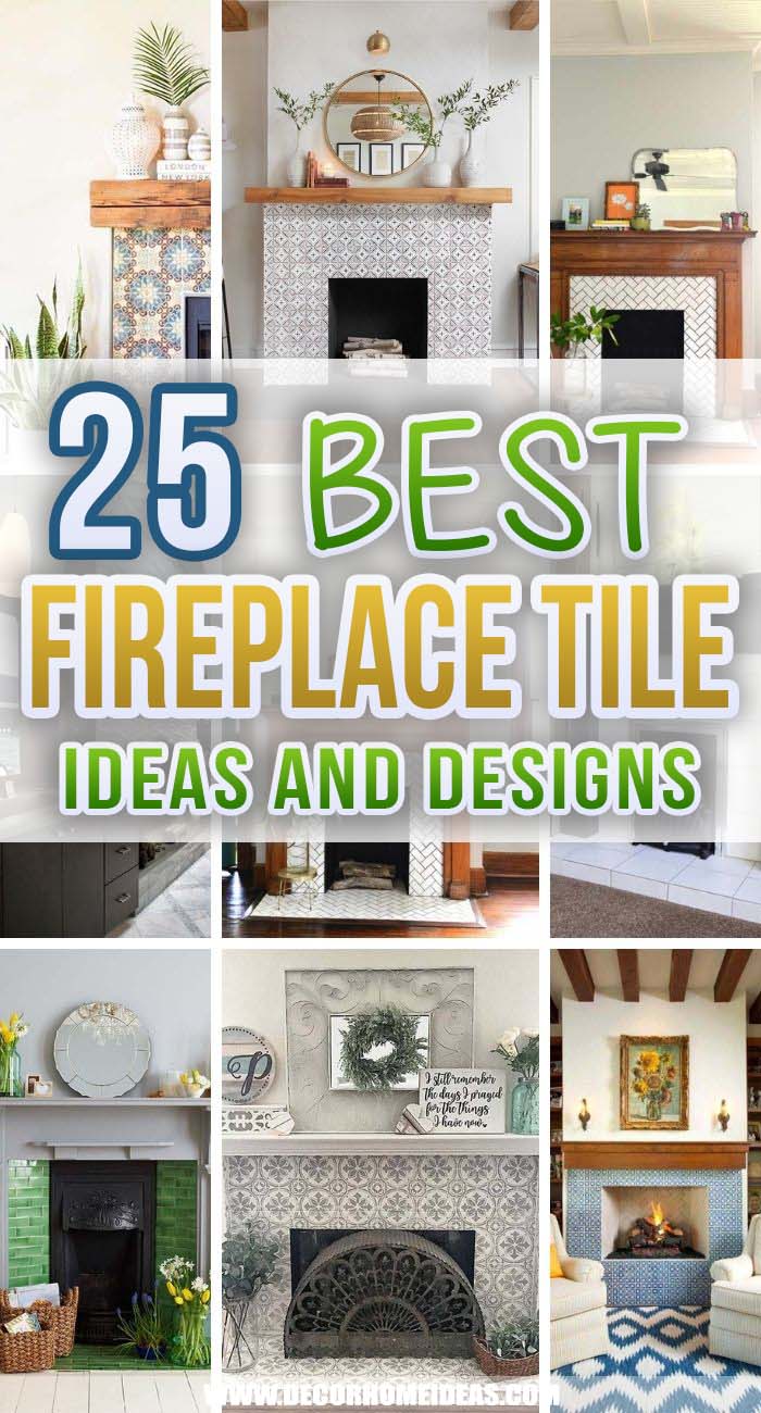Best Fireplace Tile Ideas And Designs. Make your fireplace the focal point of the room by selecting a tile pattern that grabs attention and sets the right mood. #decorhomeideas