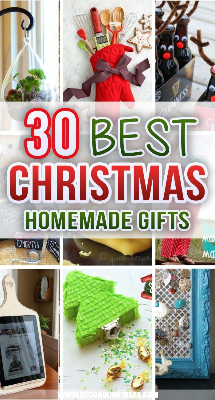 Best Homemade Christmas Gifts. You'll love these DIY Christmas gifts that'll look beautiful under the Christmas tree. We've got DIY Christmas gifts for Mom, DIY Christmas gifts for boyfriends, and other craft ideas for Christmas presents! #decorhomeideas