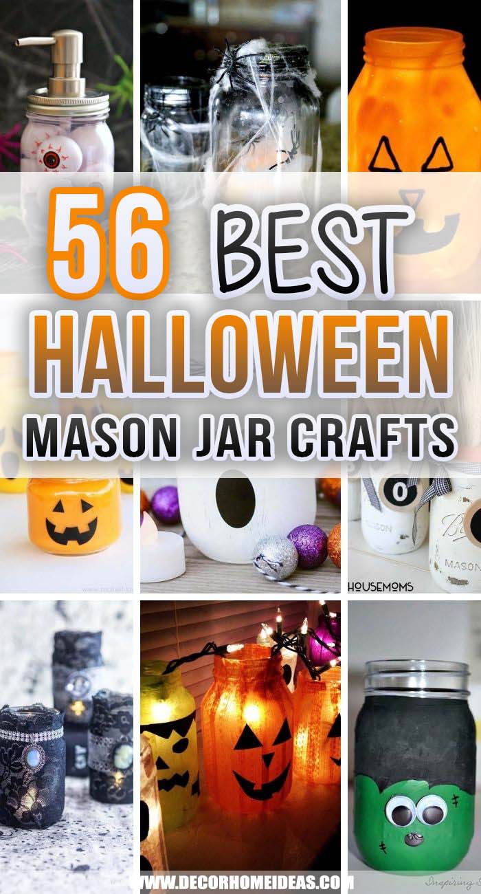 Best Mason Jar Halloween Crafts. Halloween Mason jar ideas, including Mason jar Halloween crafts, Mason jar recipes, Mason jar decorating ideas, and more. The best hacks and uses for Mason jars. #decorhomeideas