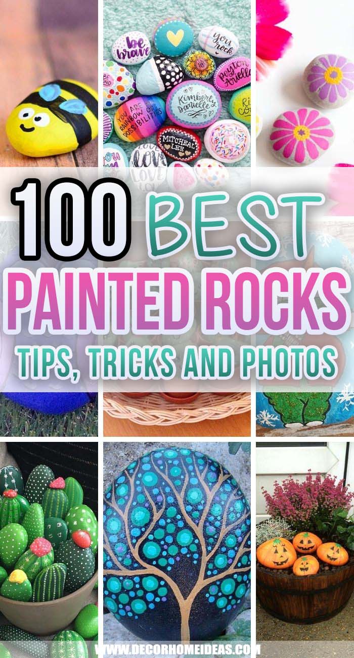 Best Painted Rocks. Get inspired with these DIY painted rocks. From super cute animals to easy-painted rock crafts for kids, there are plenty of ideas for inspiration. Step-by-step instructions on how to make the best painted rocks. #decorhomeideas