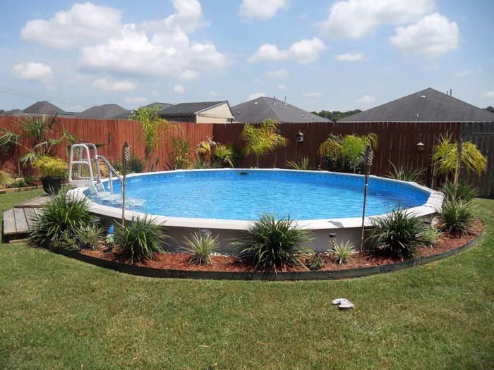 23. Big Round Above-Ground Pool #abovegroundpoolwithdeck #decorhomeideas