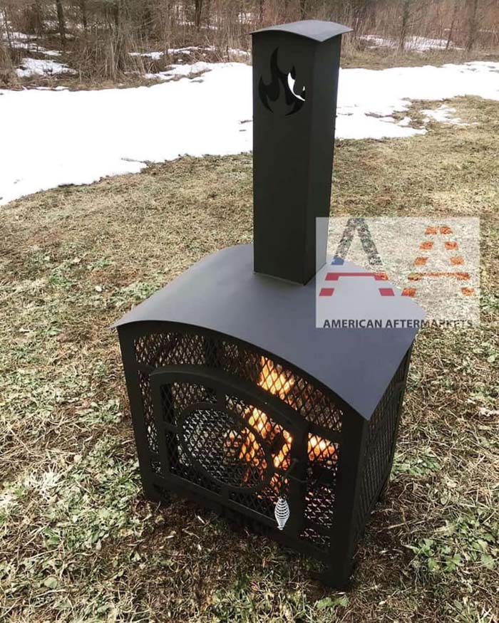 6. Chiminea Outdoor Fire Place Pit DXF #metalfirepit #decorhomeideas