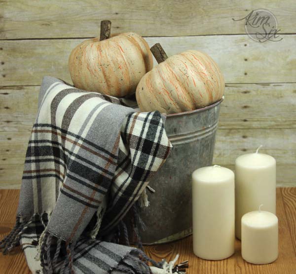 12. Distressed Dollar Store Pumpkins With A Crackle Finish #dollarstore #falldecor #diy #decorhomeideas