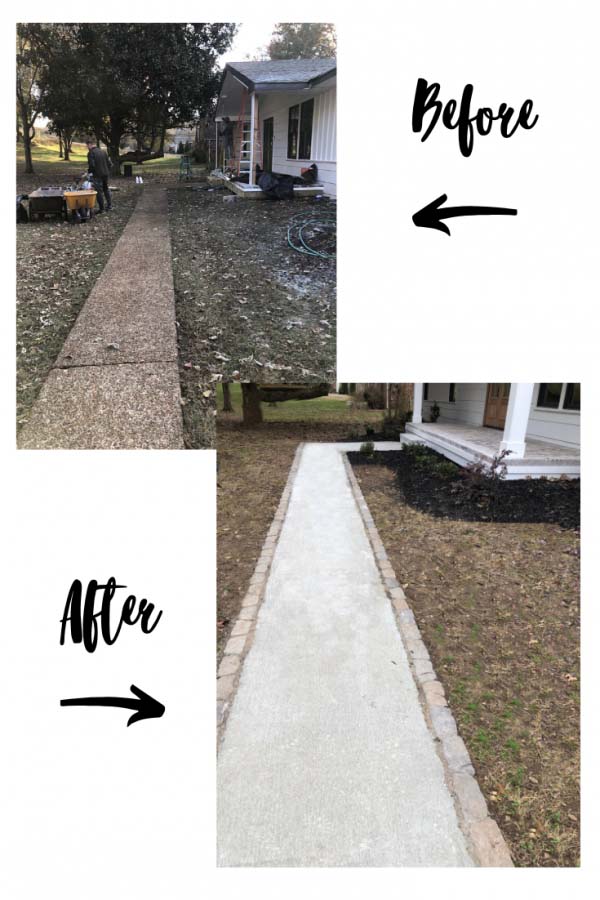 DIY Paver Walkway Makeover #cheap #landscaping #decorhomeideas