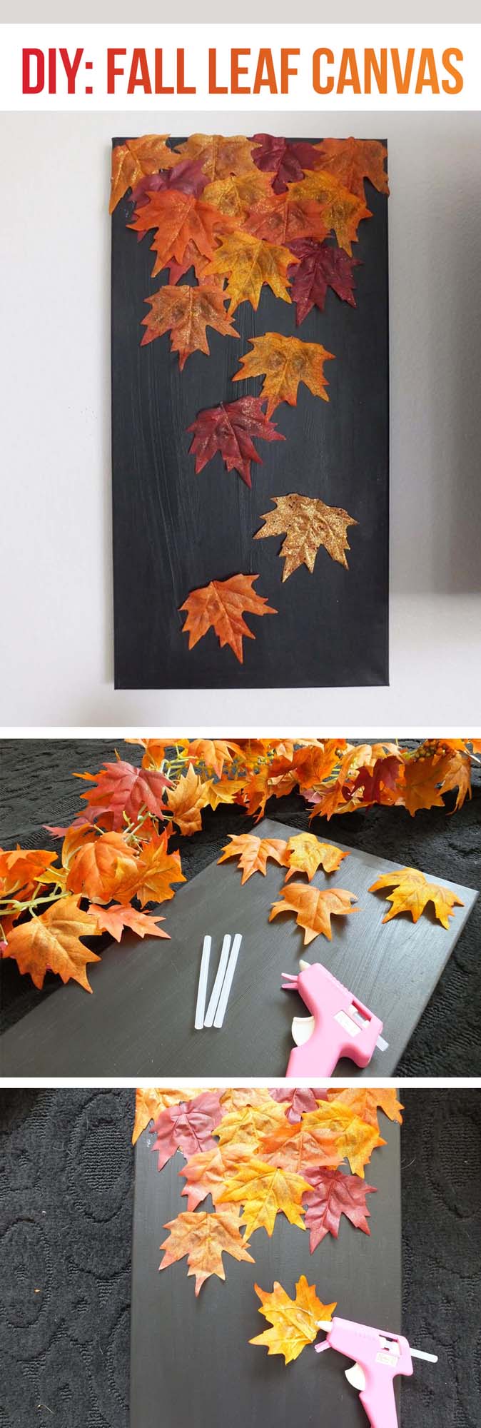 15. Fall Leaf Art for Instagram Backdrop #fall #leaf #crafts #decorhomeideas