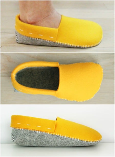 11. Felt Slippers #Christmas #gifts #decorhomeideas