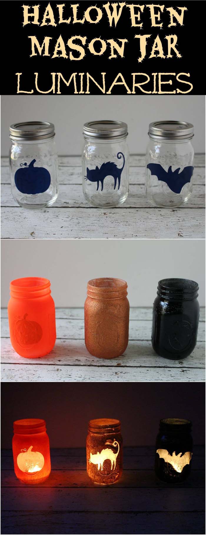 18. Fun and Fancy Mason Jar Halloween Craft #halloween #masonjar #crafts #decorhomeideas