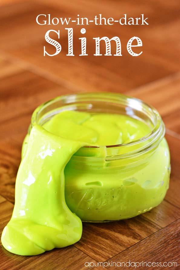 16. Glow in the Dark Slime #halloween #crafts #kids #decorhomeideas