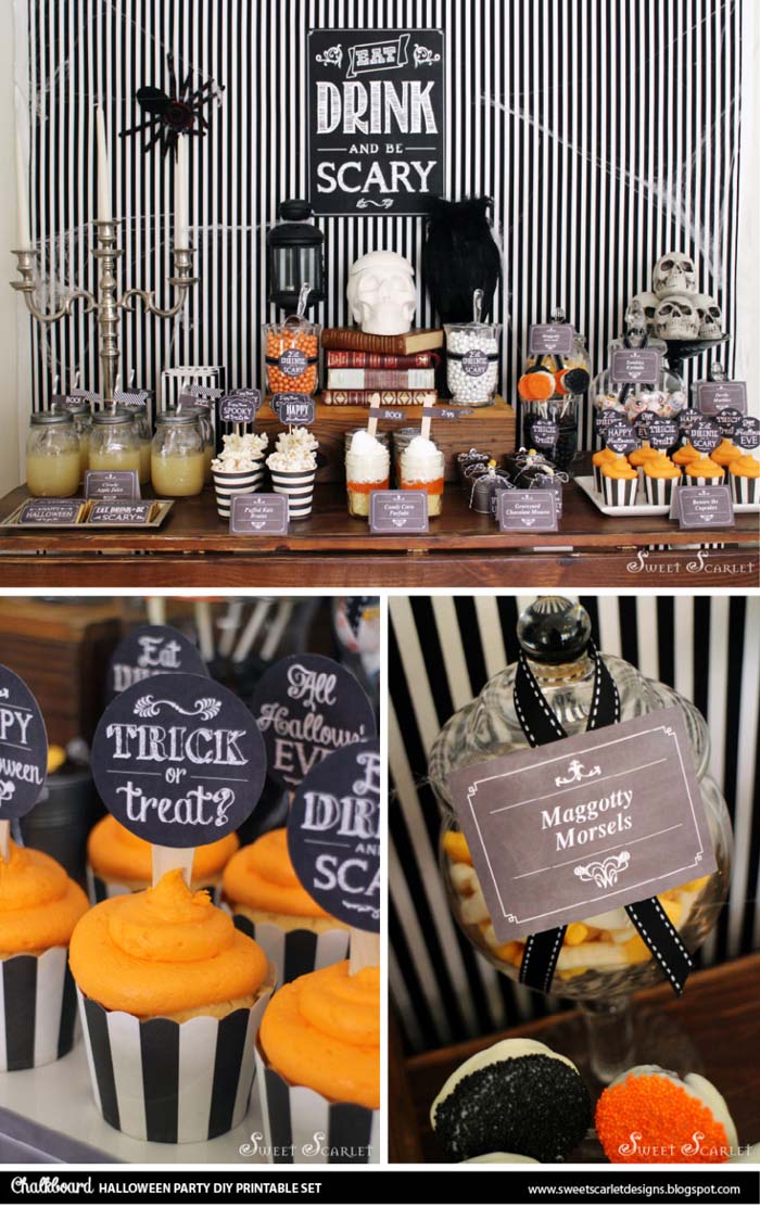 12. Halloween Party Display Set #halloween #decor #decorhomeideas