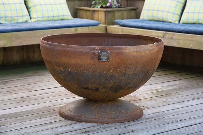 12. Handcrafted Metal Hemisphere Fire Pit #metalfirepit #decorhomeideas