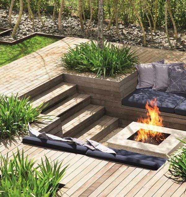 11. In-Ground Fire Pit and Seating #sunken #firepit #decorhomeideas