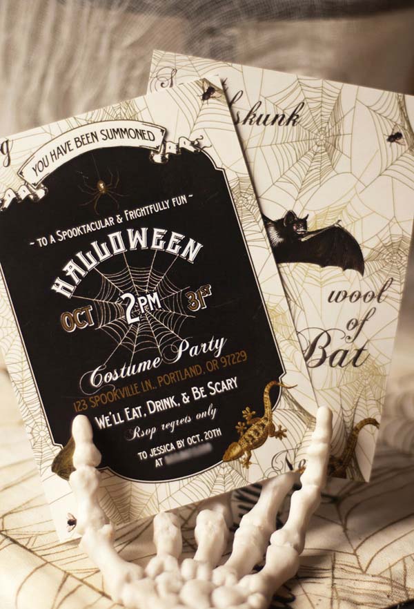 22. It Starts with the Invitation #halloween #party #decor #decorhomeideas