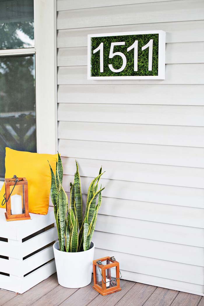 Modern House Numbers DIY #cheap #landscaping #decorhomeideas