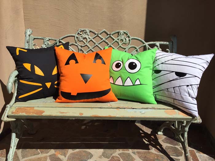 16. Monster Mash Throw Pillows #halloween #decor #decorhomeideas