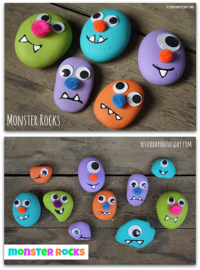 33. Pet Monster Rocks #halloween #crafts #kids #decorhomeideas
