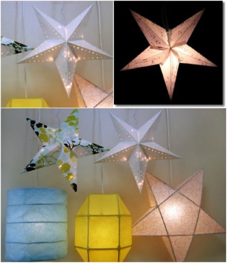 29. Star Paper Lantern #Christmas #gifts #decorhomeideas