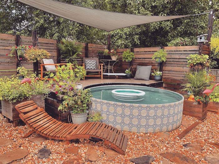 42. Stock Tank Pool With Deck #abovegroundpoolwithdeck #decorhomeideas