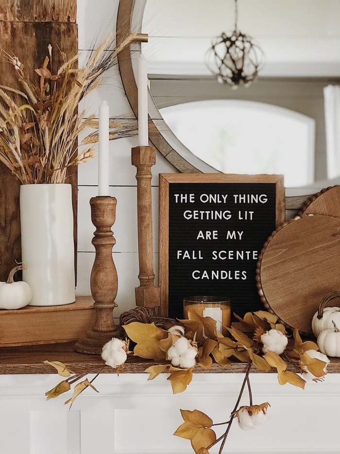42. Wood and Letter Board for the Win #thanksgiving #decor #decorhomeideas