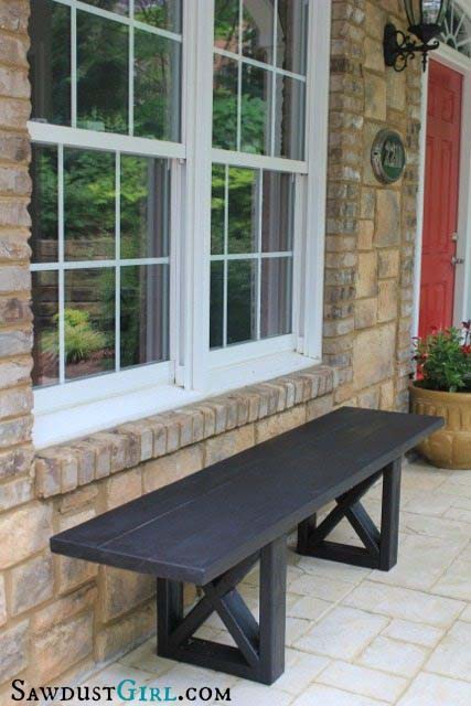 X Leg Bench #cheap #landscaping #decorhomeideas