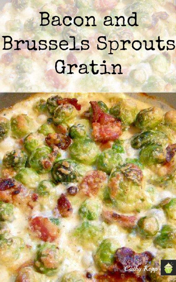 Bacon and Brussels Sprouts Gratin #christmas #dinner #decorhomeideas