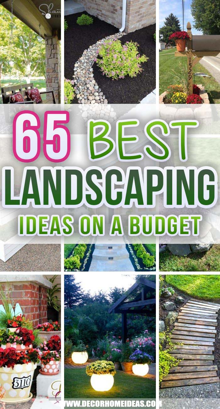 Best Cheap Simple Front Yard Landscaping Ideas. If you are looking for front yard landscaping ideas on a budget that are easy to recreate and won't break the bank - we have them all. Boost your curb appeal in no time with these cheap and simple projects. #decorhomeideas