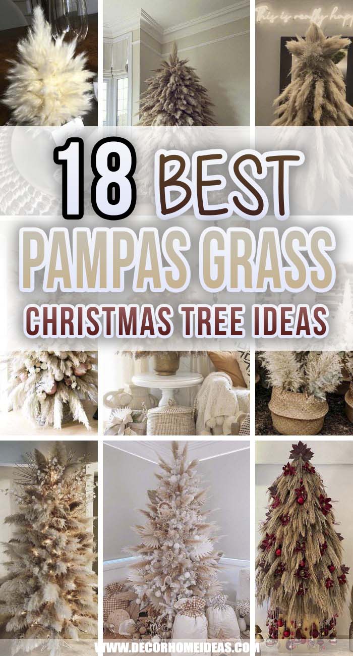 Best Pampas Grass Christmas Tree Ideas. The unexpected pampas grass trees are everywhere this year. Check out our favorite pampas grass Christmas trees and make yourself one. #decorhomeideas