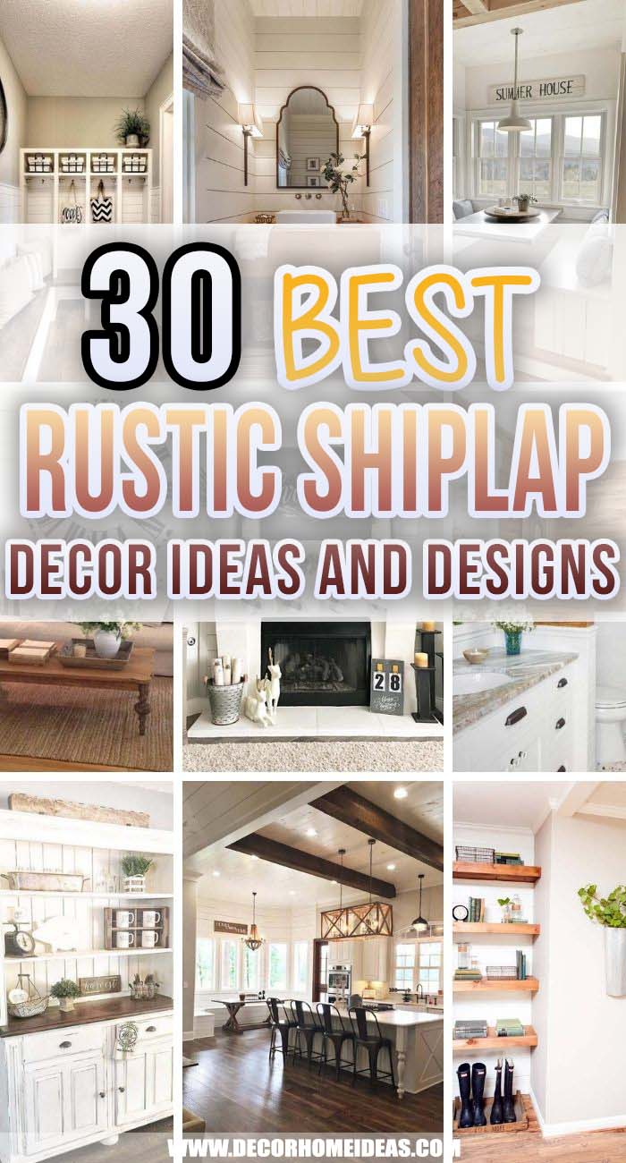 Best Rustic Shiplap Decor Ideas. Rustic shiplap decor ideas will give your living space the farmhouse appeal you've been looking for. Add some personal touch with these rustic shiplap decor ideas. #decorhomeideas
