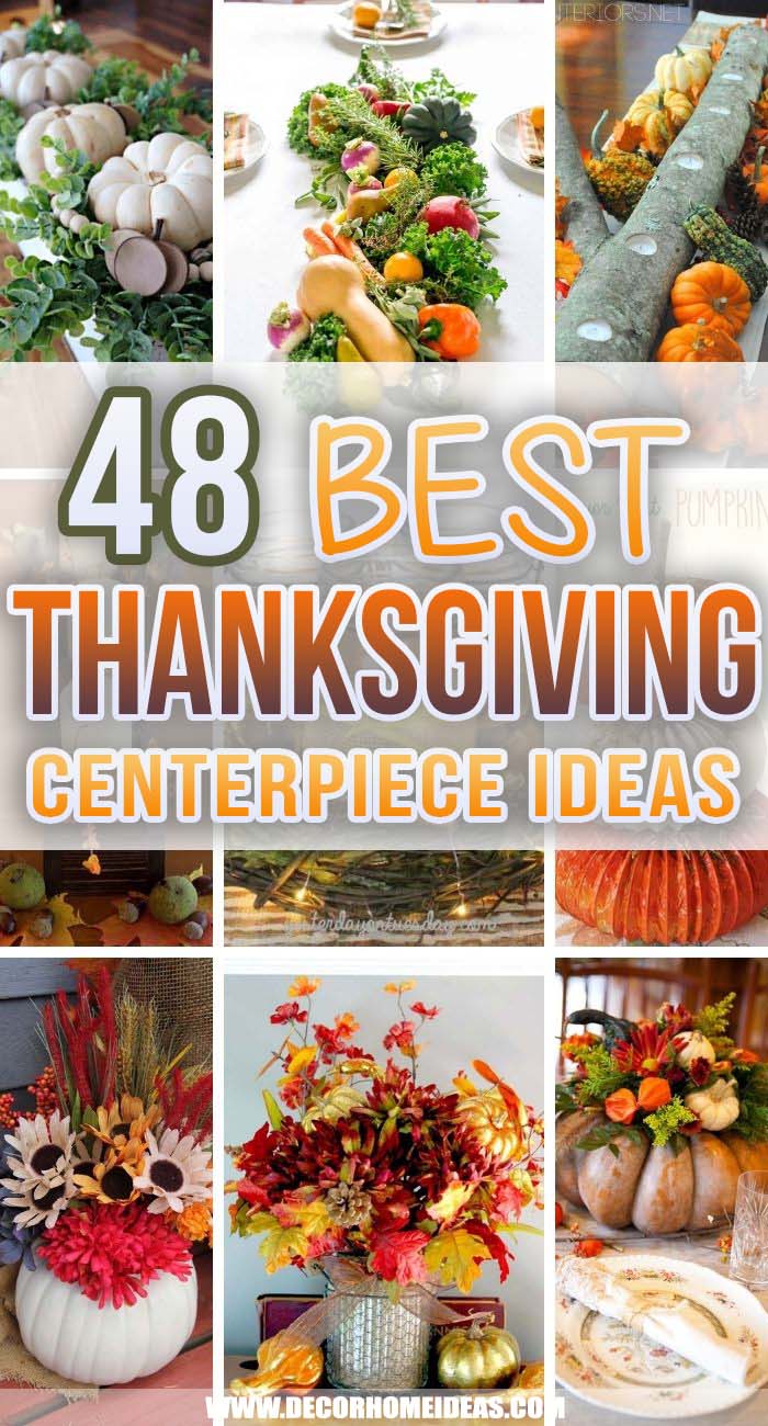 Best Thanksgiving Centerpieces. Be inspired by things around you to make these beautiful Thanksgiving centerpieces with these easy table decoration ideas, since your holiday table just isn't complete without a lovely Thanksgiving DIY focal point. #decorhomeideas