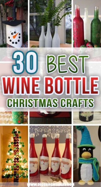 30 Amazing Wine Bottle Christmas Crafts And Decor Ideas | Decor Home Ideas