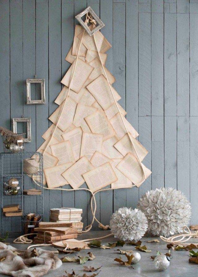 Book Page Christmas Tree