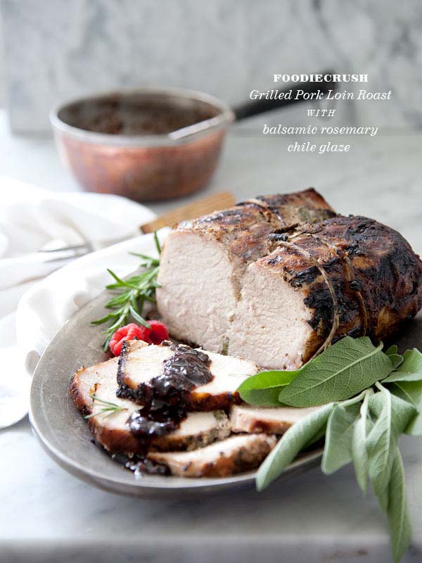 Brined and Grilled Pork Loin Roast with Balsamic and Raspberry Chili Glaze #christmas #dinner #decorhomeideas