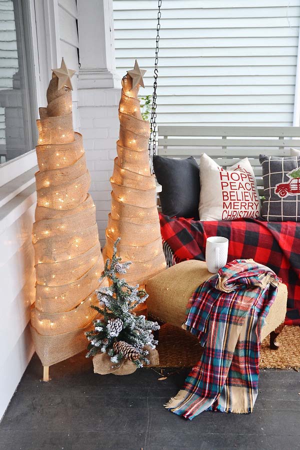 Burlap Christmas Trees