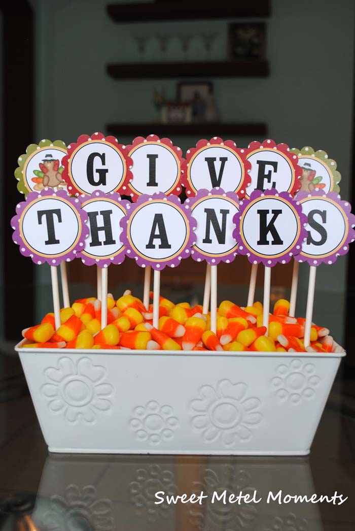Candy-corn Dish with Printable 