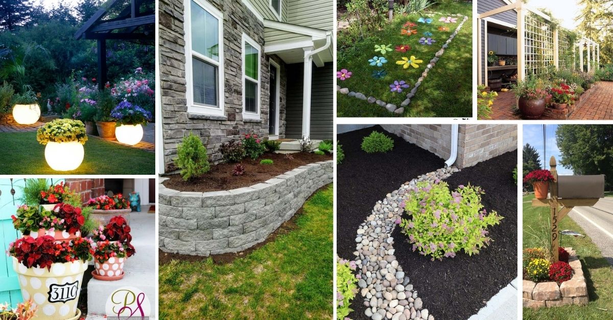 low cost simple front yard landscaping ideas on a budget